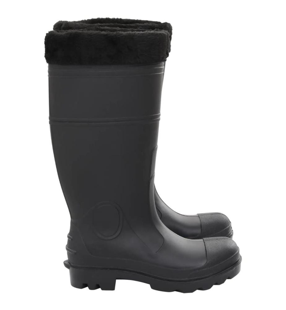 Gummistiefel mit Herausnehmbarem Innenfutter Schwarz Gr. 38 PVC