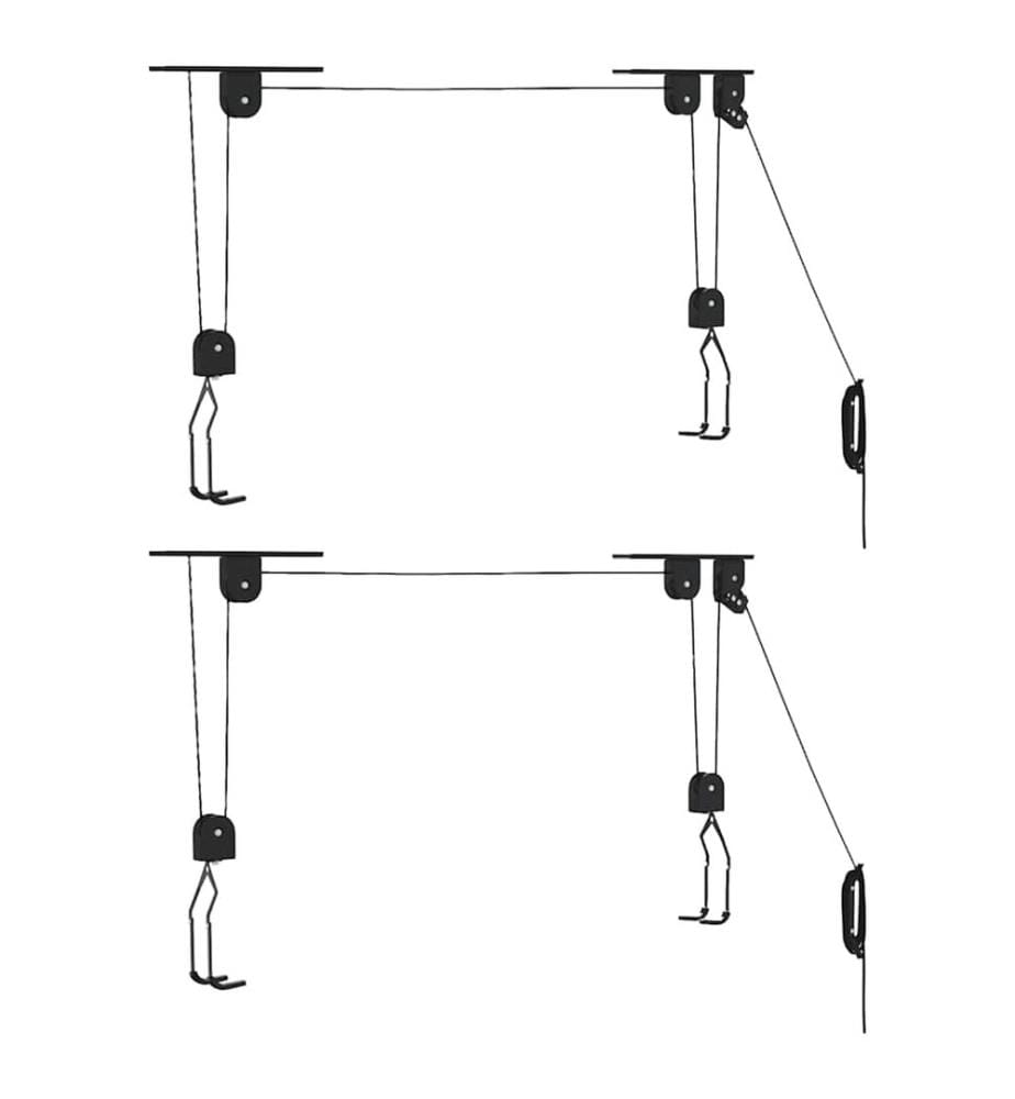 Palans à vélo avec support de plafond 2 pcs 20 kg