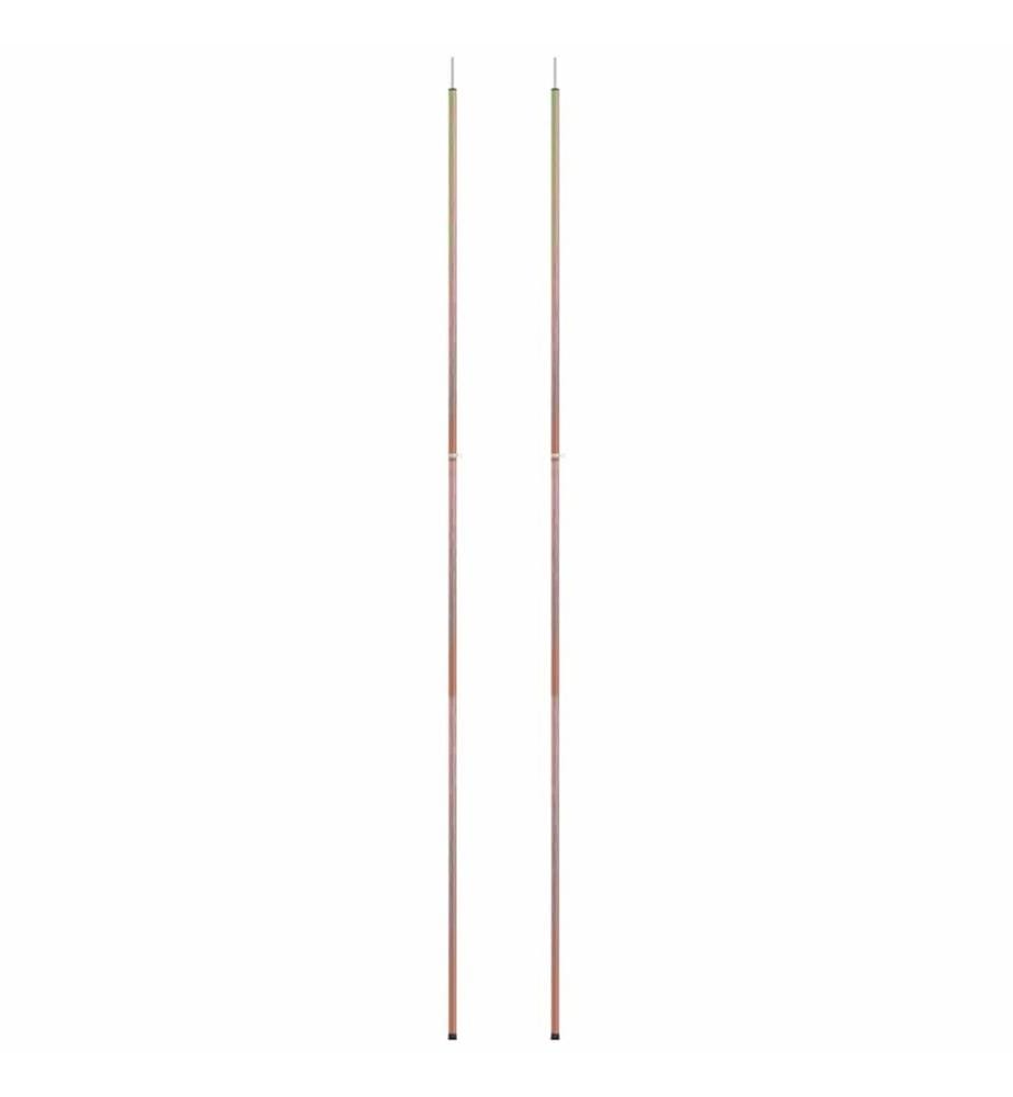 Teleskop-Zeltstangen 170-255 cm 2 Stk. Verzinkter Stahl