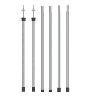 Teleskop-Tarpstangen 102-260 cm 2 Stk. Aluminium