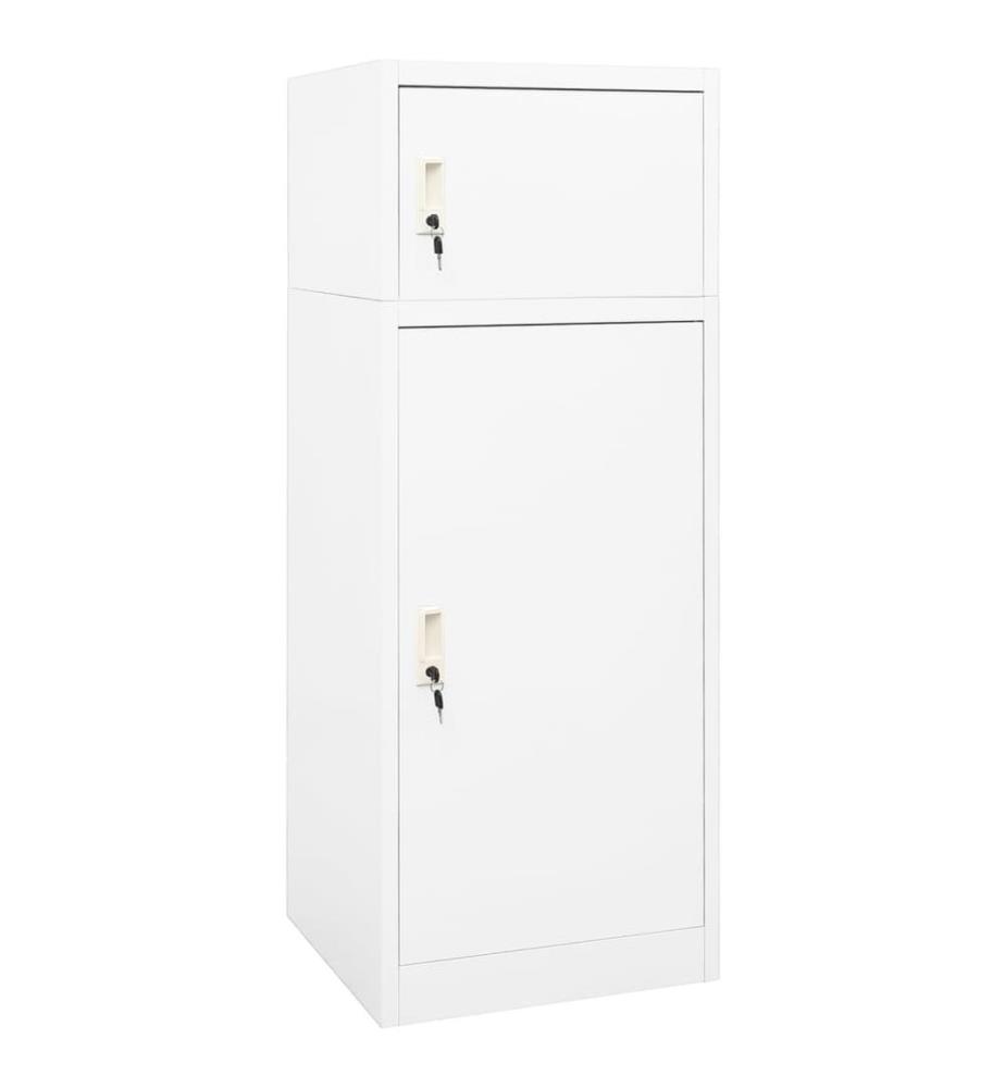 Sattelschrank Weiss 53x53x140 cm Stahl