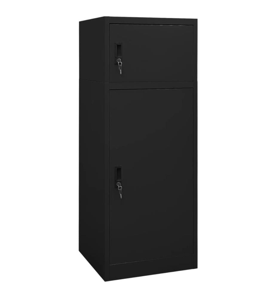 Armoire à selles Noir 53x53x140 cm Acier
