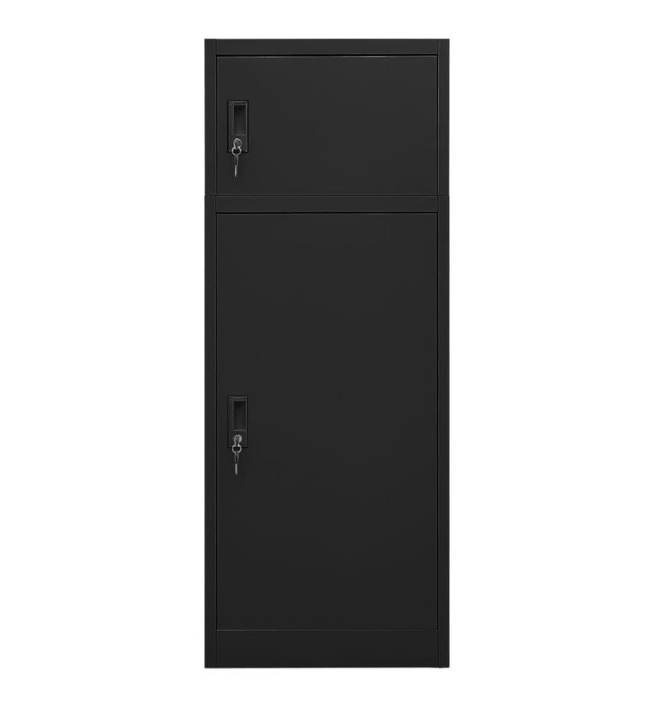 Armoire à selles Noir 53x53x140 cm Acier
