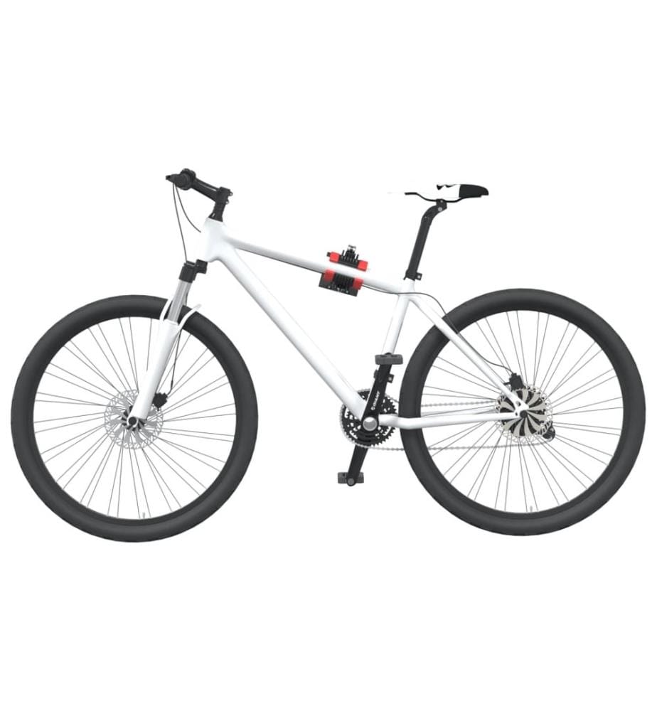 Support mural pour réparation de vélo pliable rouge et noir