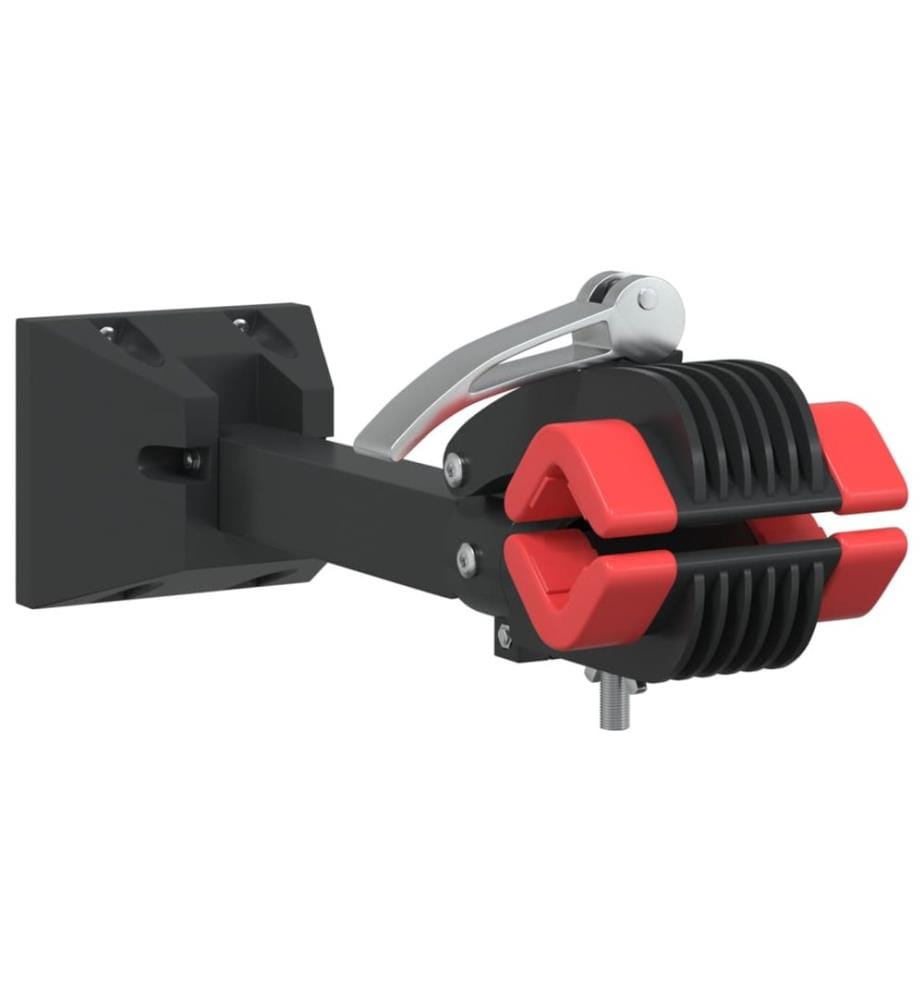 Support mural pour réparation de vélo pliable rouge et noir