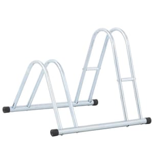 Support de vélo au sol autoportant pour 2 vélos acier galvanisé