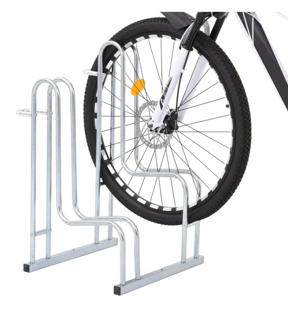 Fahrradständer für 2 Fahrräder Freistehend Verzinkter Stahl