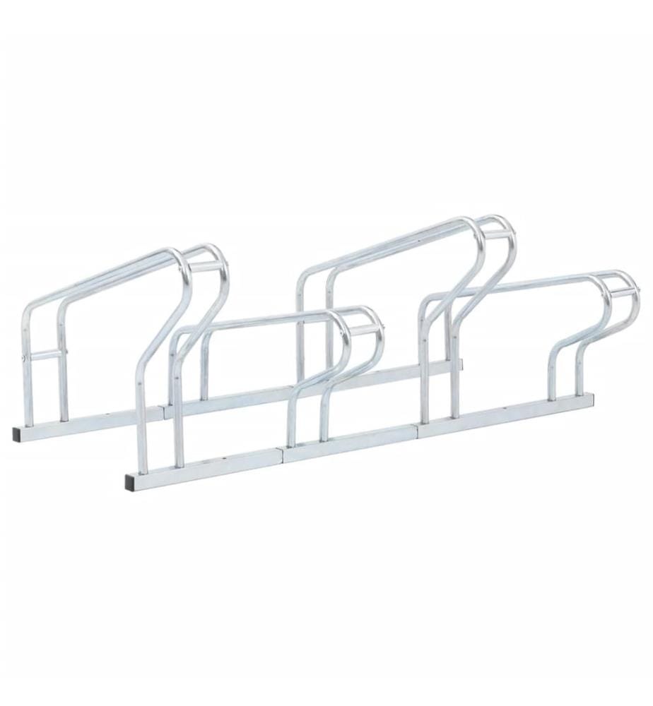 Fahrradständer für 4 Fahrräder Freistehend Verzinkter Stahl