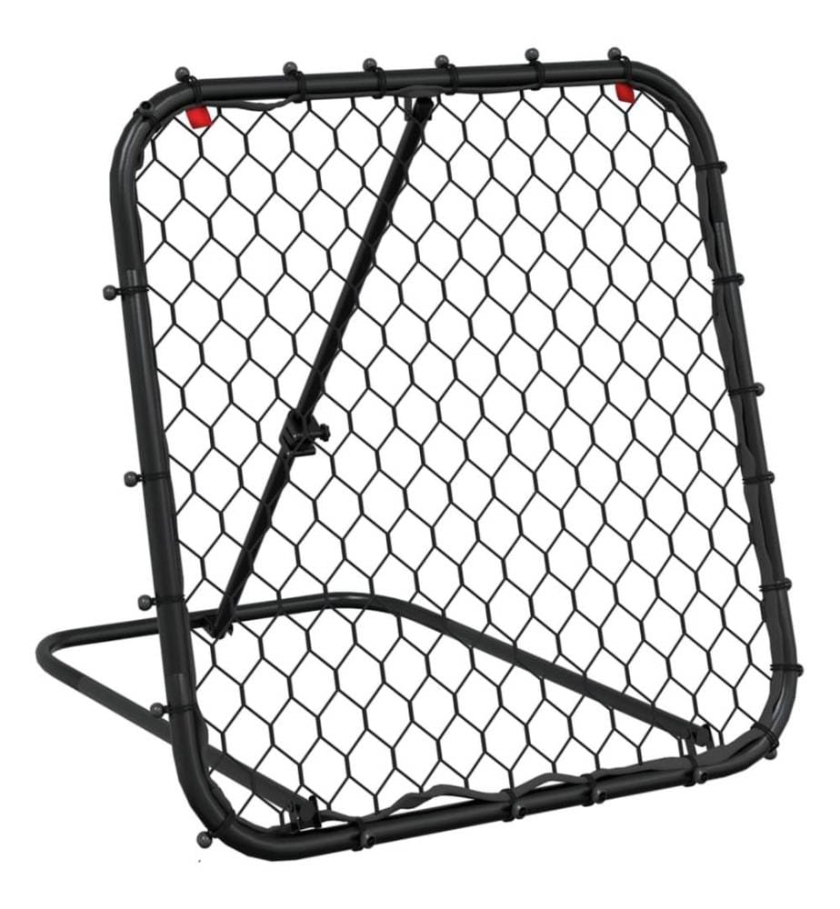 Fussball-Rebounder Verstellbar Schwarz 84x73x60-80 cm Stahl
