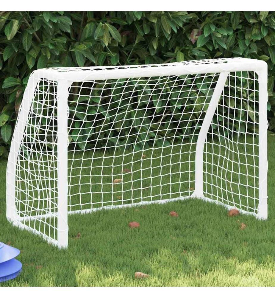 Fussballtore für Kinder 2 Stk. mit Ball Weiss 64x35x48 cm Metall