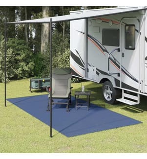 Tapis de tente bleu 4x2 m