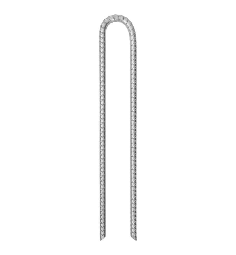 Zeltheringe 12 Stk. U-Form 41,5 cm Ø12 mm Verzinkter Stahl