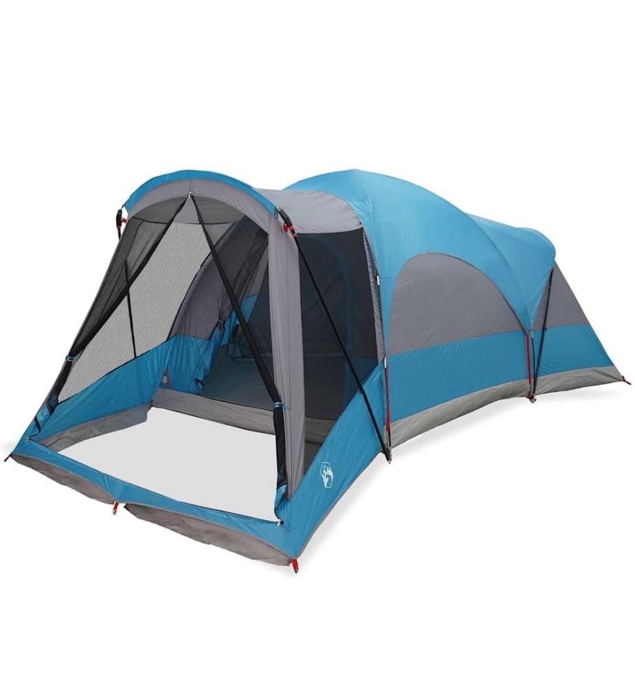 Tente familiale tunnel 8 personnes bleu imperméable