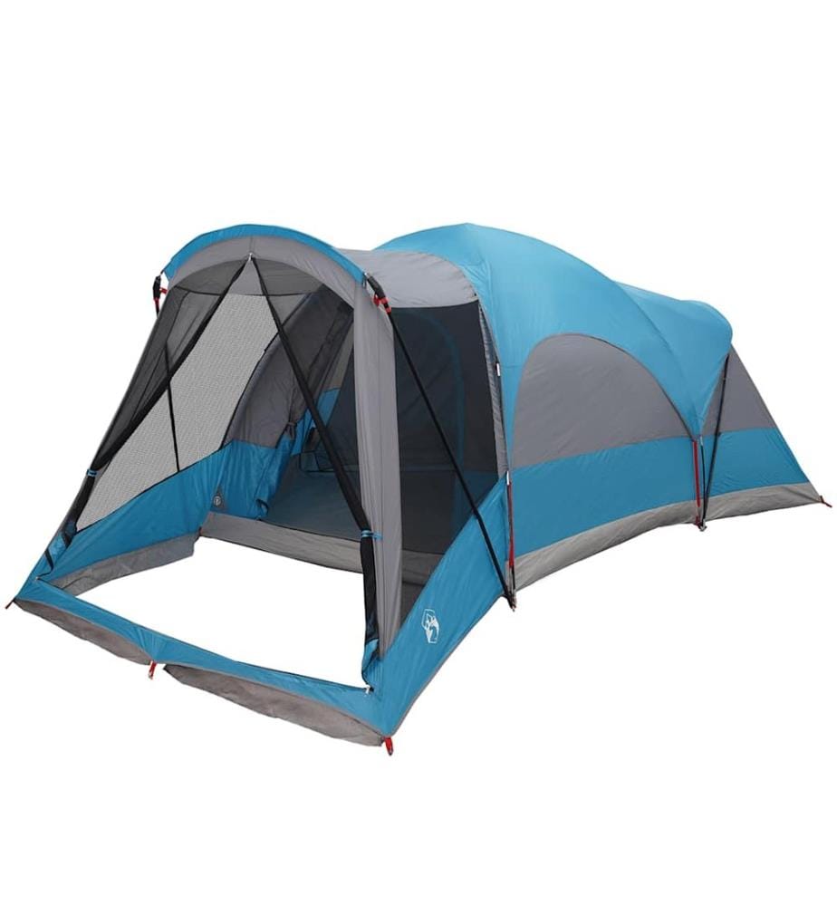 Tente familiale tunnel 8 personnes bleu imperméable