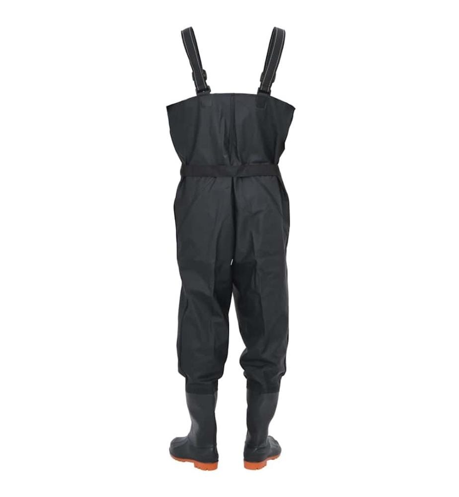 Wathose mit Stiefeln und Gürtel Schwarz Grösse 46