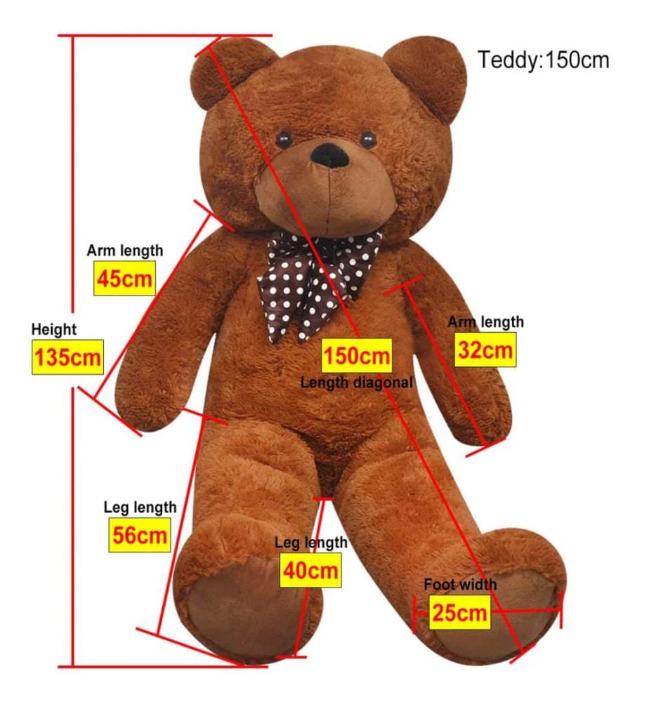 Weicher XXL-Plüsch-Teddybär Braun 135 cm