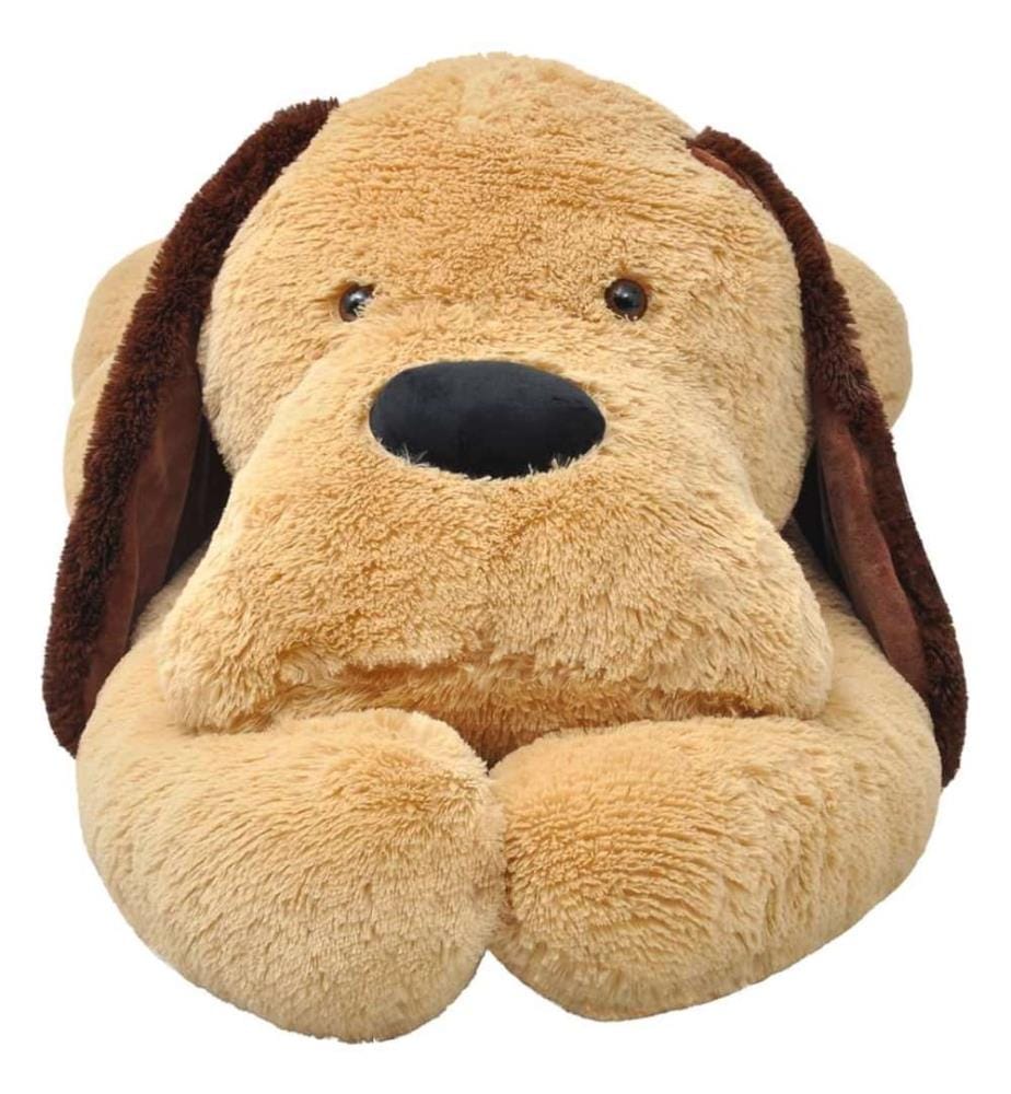 Hund Kuscheltier Plüsch Braun 120 cm