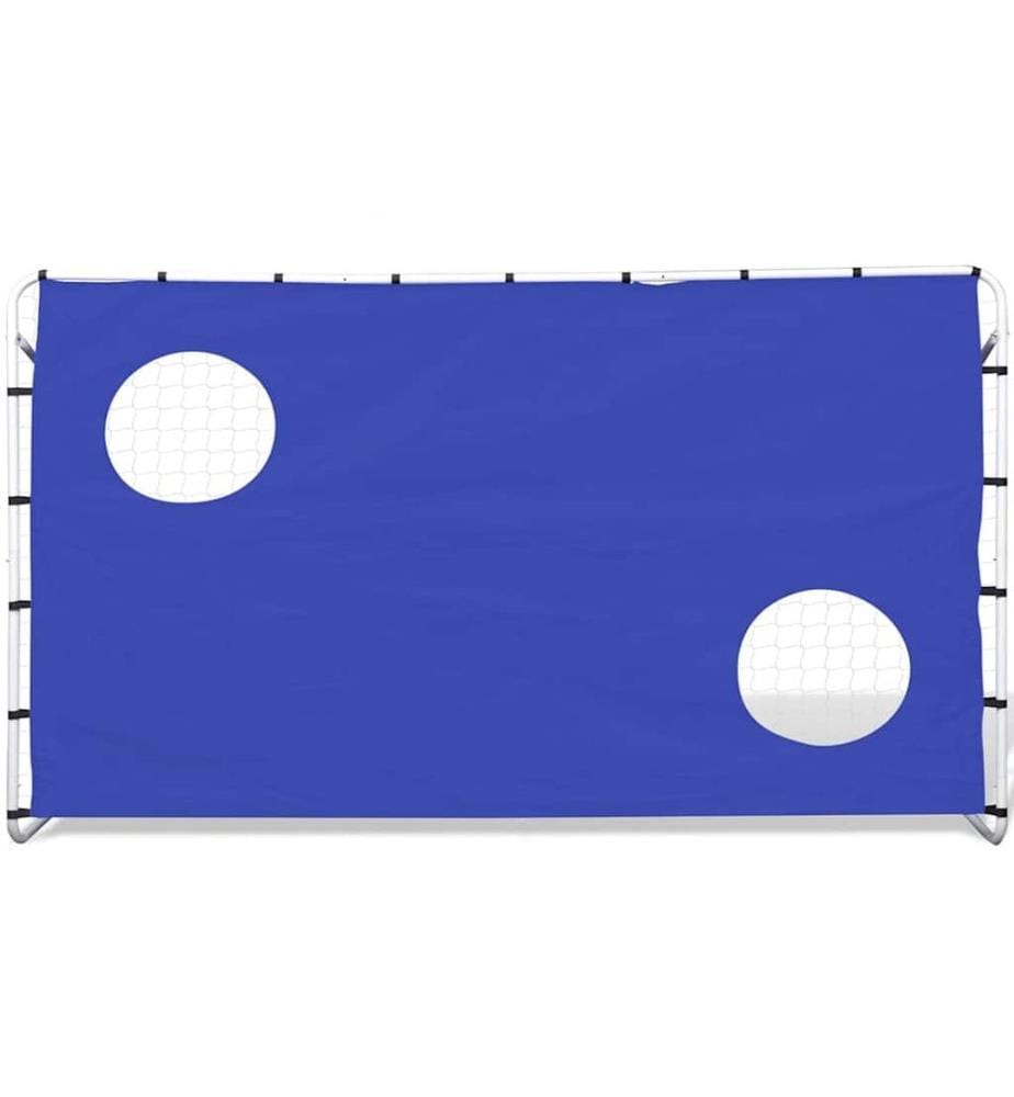 Fussballtor mit Torwand 240x92x150 cm Stahl Hochwertig