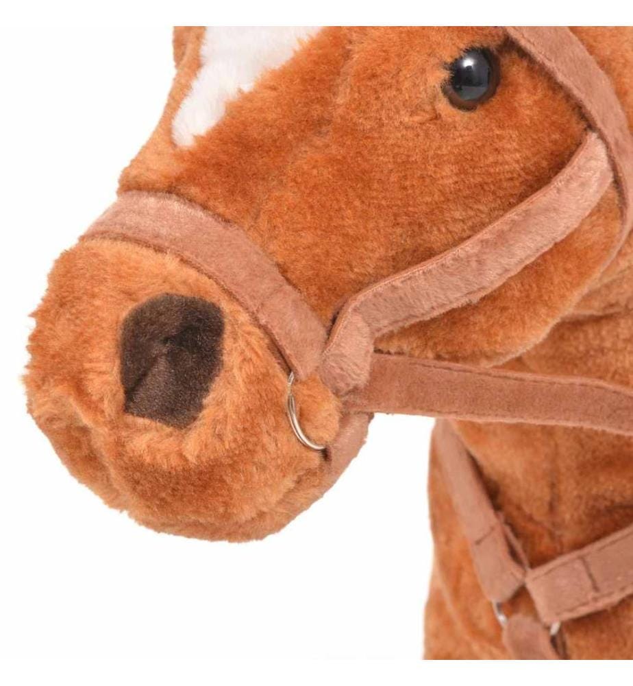 Plüschtier Pferd Stehend Plüsch Braun