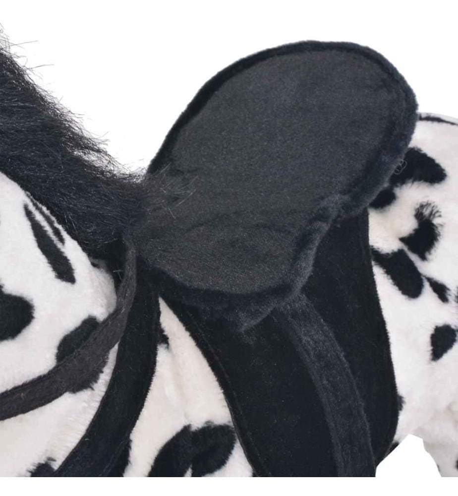 Plüschtier Stehend Pferd Schwarz und Weiss XXL