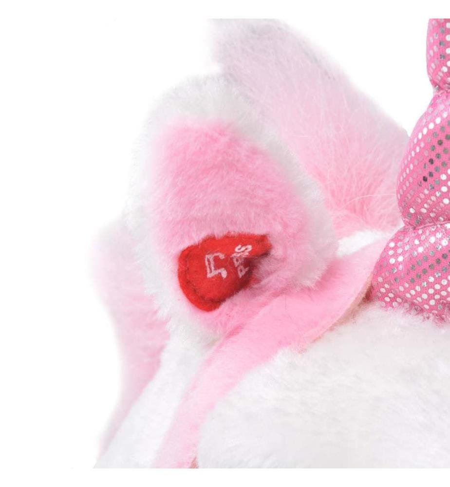 Plüschtier Einhorn Stehend Plüsch Weiss und Rosa XXL