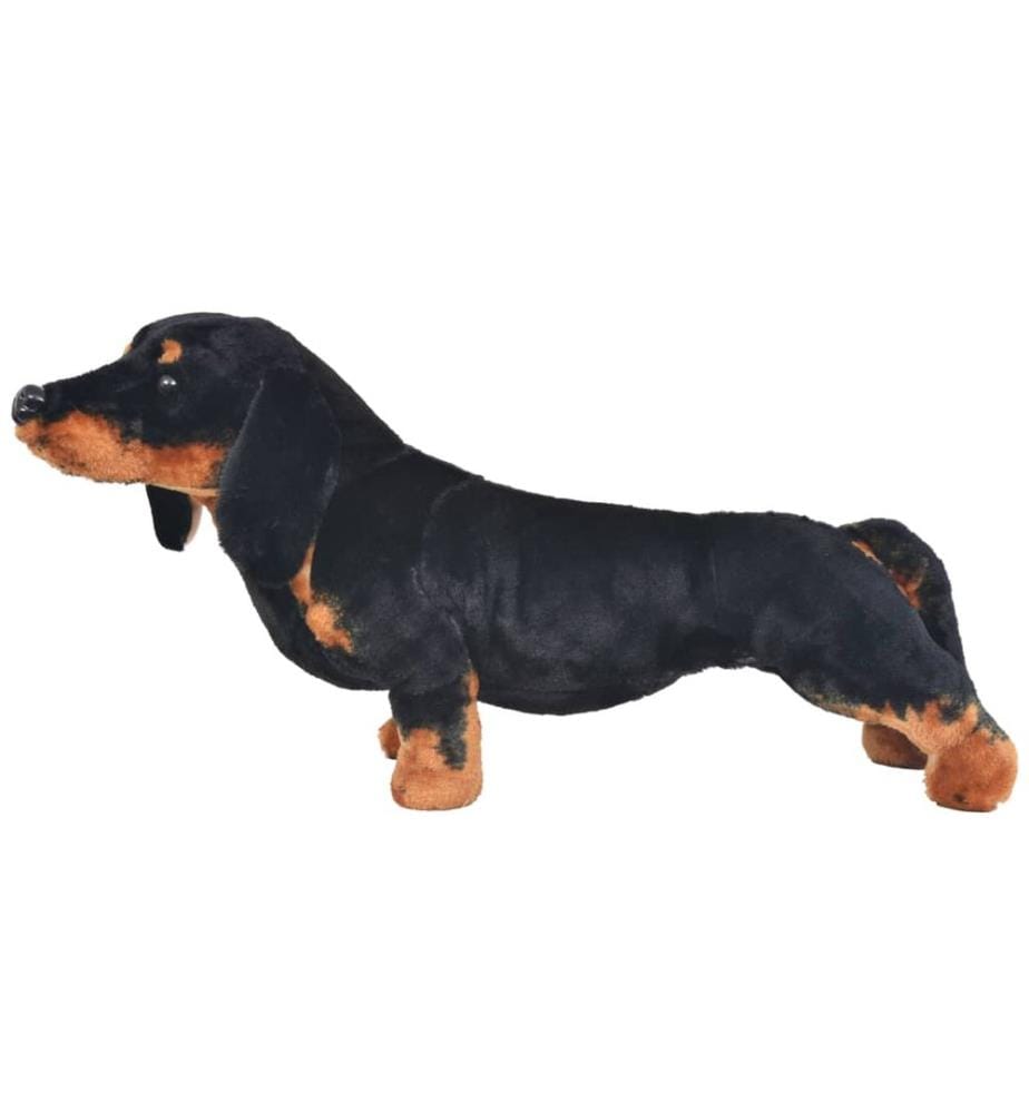 Plüschtier Hund Dackel Stehend Plüsch Schwarz XXL