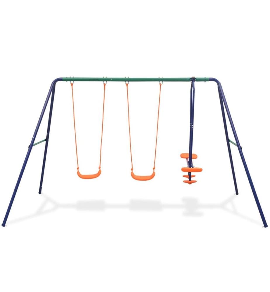 Ensemble de balançoires avec 4 sièges Orange