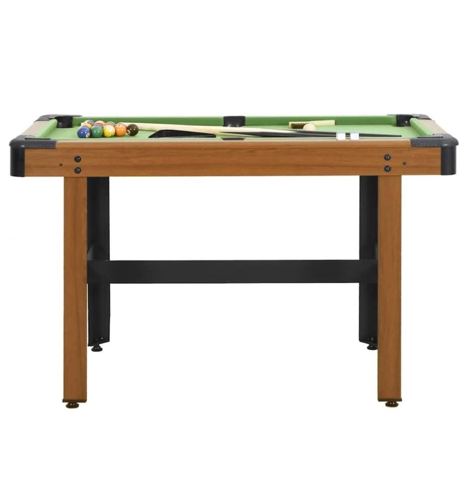 Table de billard 4 pieds 122x61x76 cm Marron