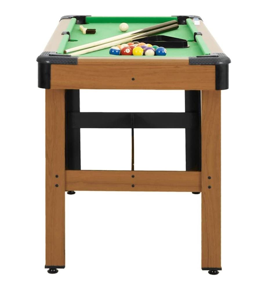Table de billard 4 pieds 122x61x76 cm Marron