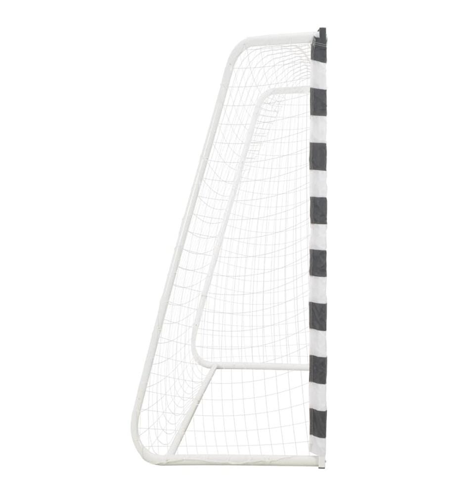 Fussballtor 300 x 200 x 90 cm Metall Schwarz und Weiss