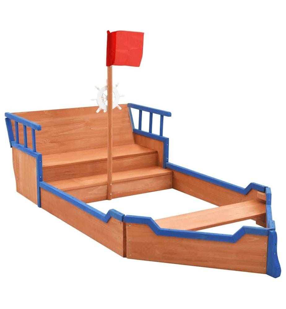 Sandkasten Piratenschiff Tannenholz 190x94,5x101 cm
