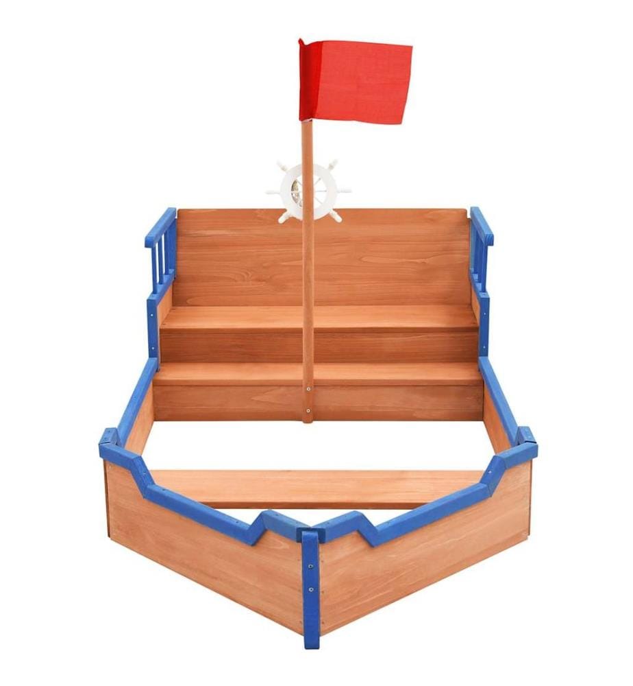 Sandkasten Piratenschiff Tannenholz 190x94,5x101 cm