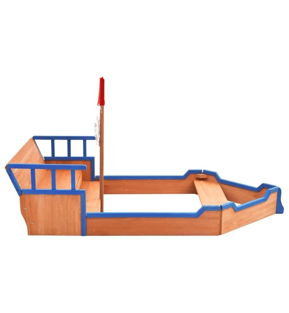 Sandkasten Piratenschiff Tannenholz 190x94,5x101 cm