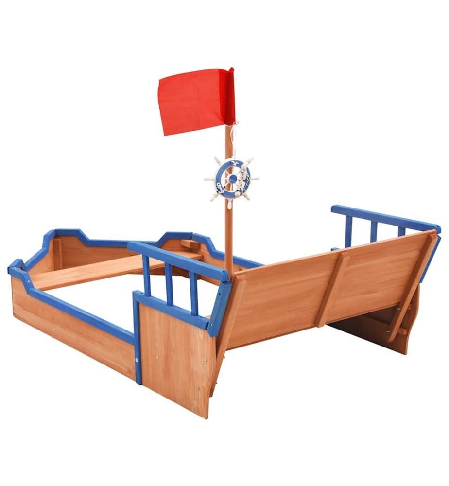 Sandkasten Piratenschiff Tannenholz 190x94,5x101 cm