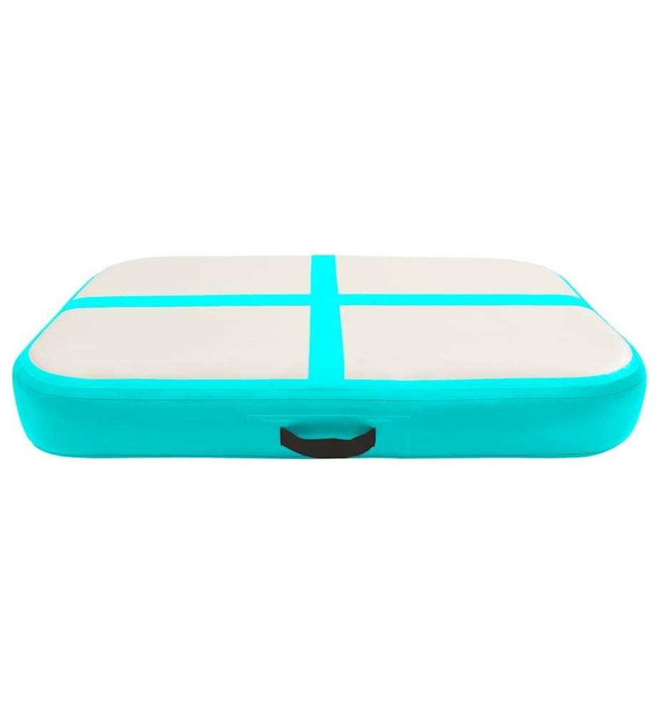 Aufblasbare Gymnastikmatte mit Pumpe 60x100x10 cm PVC Grün