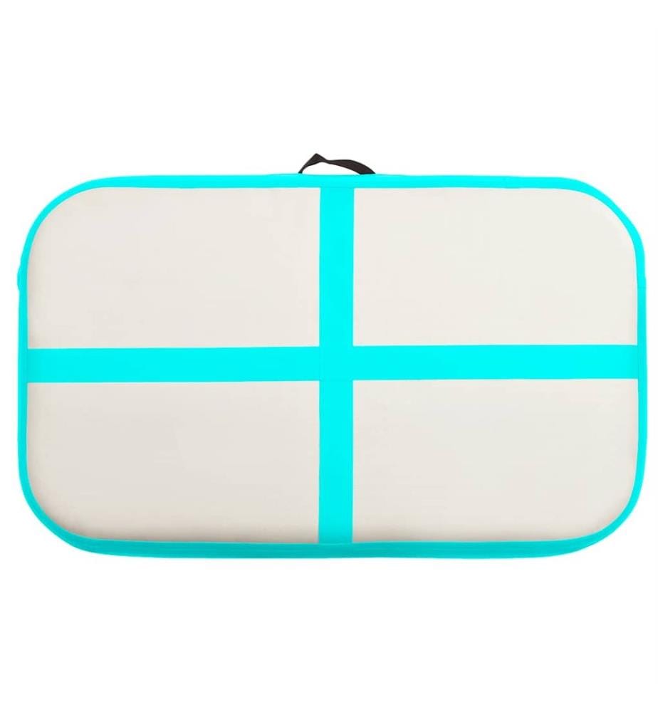 Aufblasbare Gymnastikmatte mit Pumpe 60x100x10 cm PVC Grün
