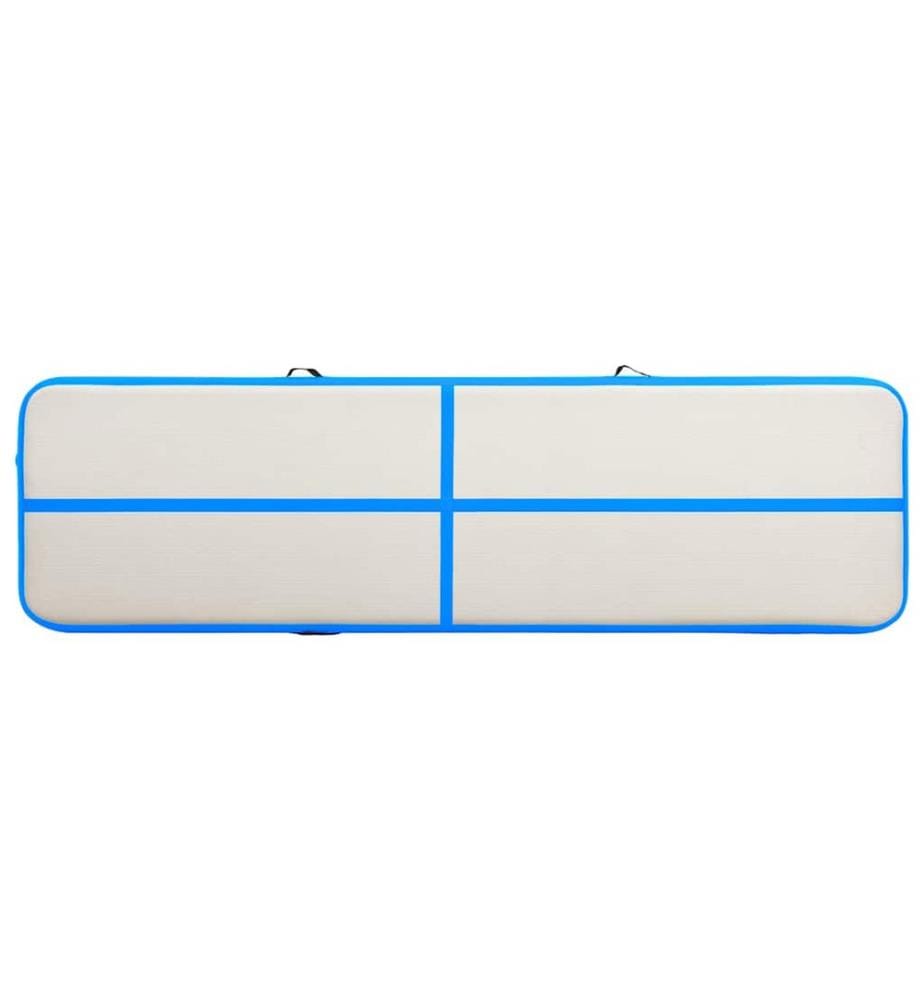 Aufblasbare Gymnastikmatte mit Pumpe 600x100x15 cm PVC Blau
