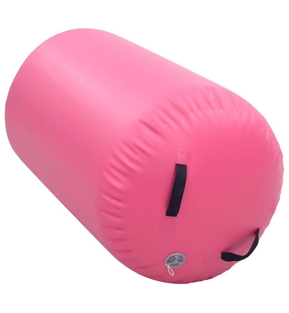 Aufblasbare Gymnastik-Rolle mit Pumpe 100x60 cm PVC Rosa