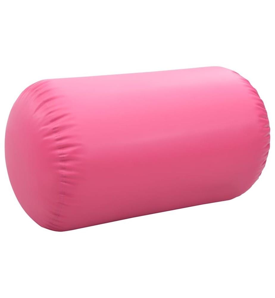 Aufblasbare Gymnastik-Rolle mit Pumpe 100x60 cm PVC Rosa