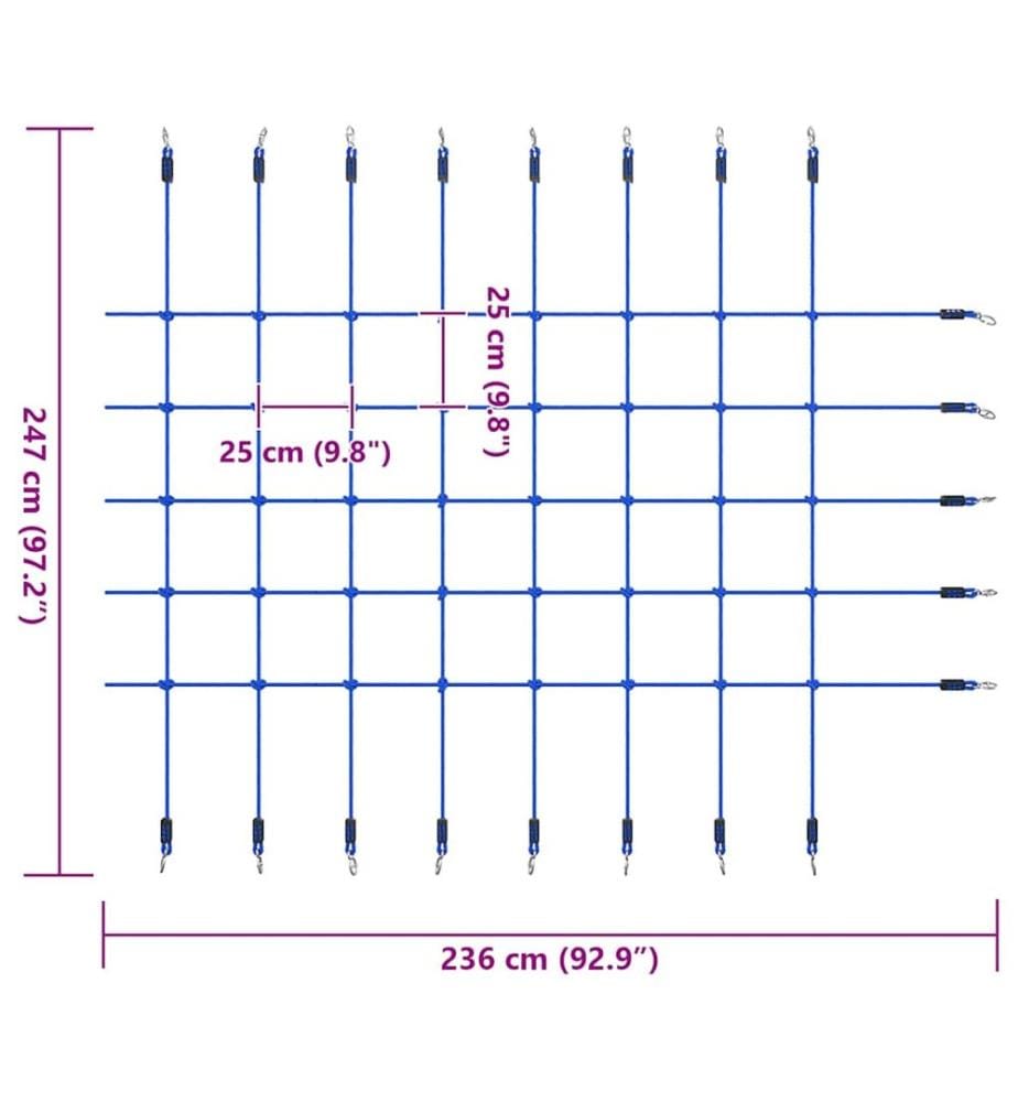 Kletternetz 200x150 cm Blau