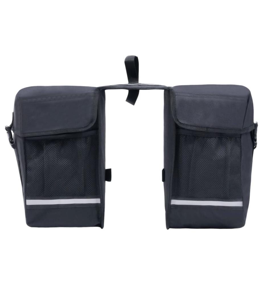 Doppel-Fahrradtasche für Gepäckträger Wasserdicht 35 L Schwarz