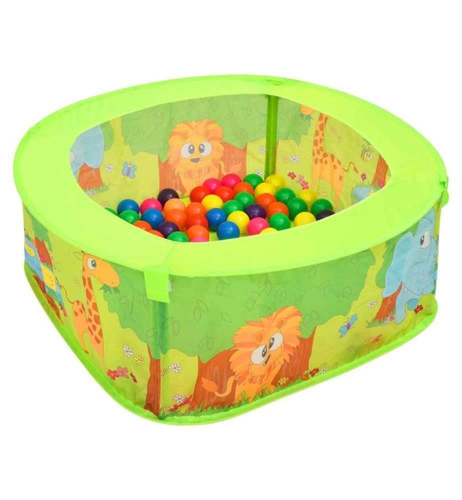 Piscine à balles avec 50 balles pour enfants 75x75x32 cm