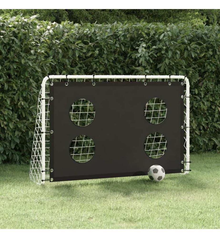 Fussballtor mit Torwand Stahl 184x61x122 cm