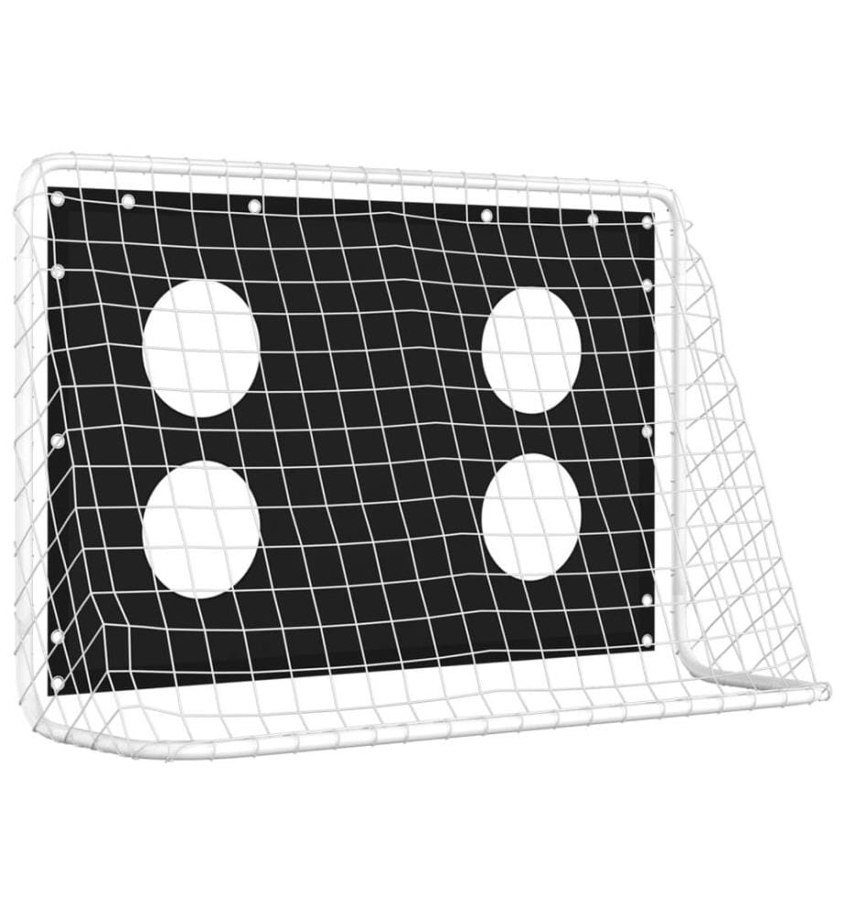 Fussballtor mit Torwand Stahl 184x61x122 cm