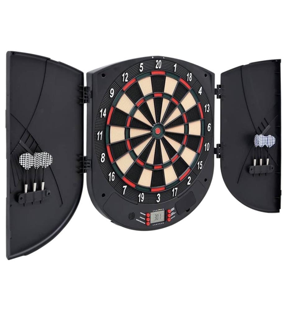 Elektrische Dartscheibe mit Darts Schwarz Polypropylen