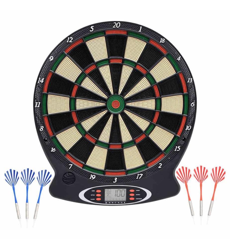 Elektrische Dartscheibe mit Darts Schwarz Polypropylen