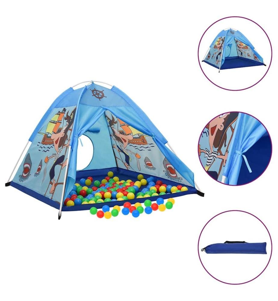 Tente de jeu pour enfants Bleu 120x120x90 cm