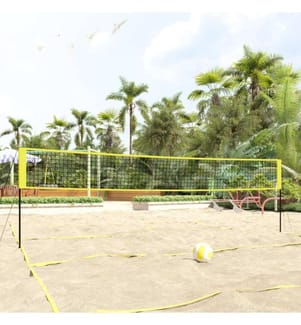 Volleyballnetz Gelb und Schwarz 823x244 cm PE-Gewebe