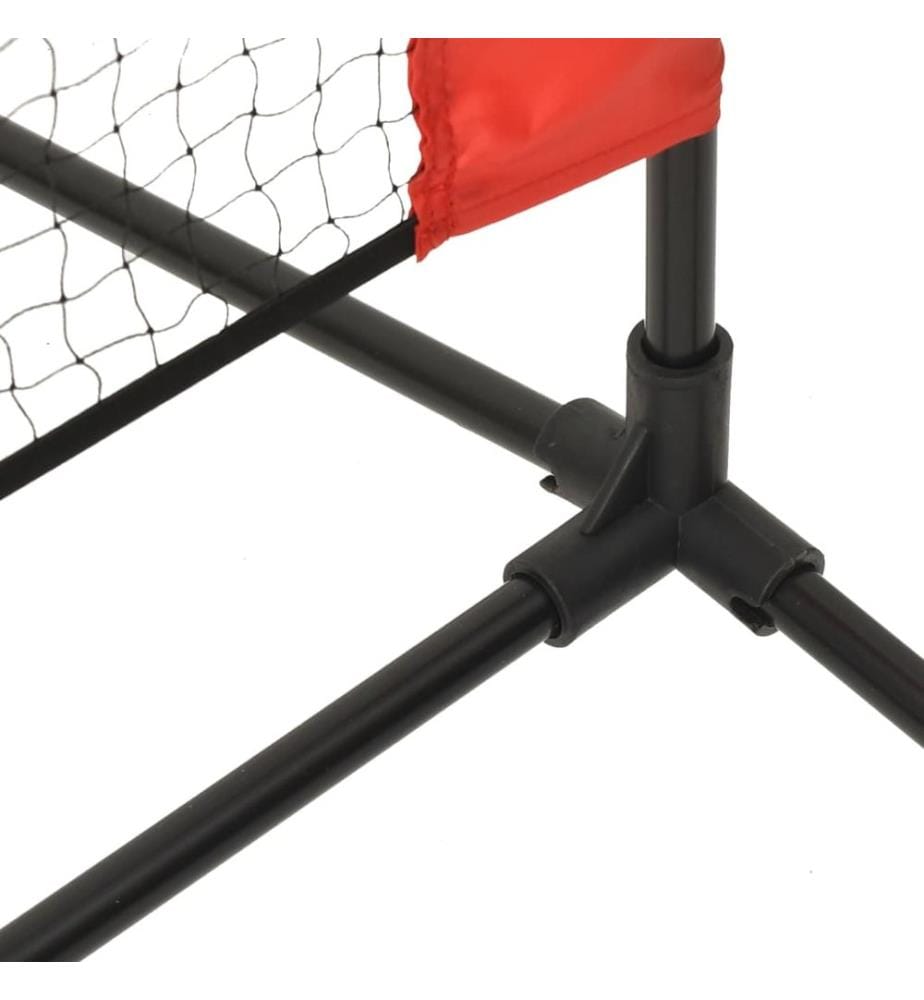 Tennisnetz Schwarz und Rot 500x100x87 cm Polyester