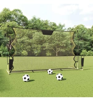 Fussball-Rebounder Schwarz und Gelb 183x85x120 cm Polyester